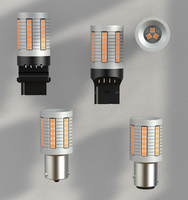 Bombilla LED trasera de 40smd 45smd 3030, blanca y roja, antiflash, Canbus W21/5w T20 T25 T15 Dc 12v, sin errores, ámbar, P21W