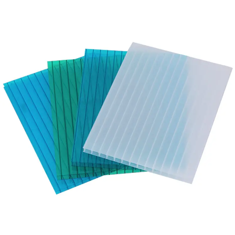Прозрачные цветные поликарбонатные панели lexan из пластика, твердый поликарбонатный полый гофрированный лист