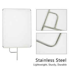 Cadre de diffuseur de lumière en métal noir et blanc avec tissu réflecteur pour éclairage photo en studio - Product Image 4