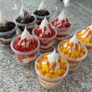 360ML 12OZ Italie Classique Glace Soft Sundae, confiture de fruits sucrée, <span class=keywords><strong>Nutella</strong></span>, chocolat, mangue, modèle alimentaire factice, ornement pour vitrine de produits surgelés - Product Image 5