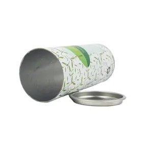 Eco friendly Recycled cylinder food paper tube aluminium foil paper inside cardboard paper tube for ice cream packing