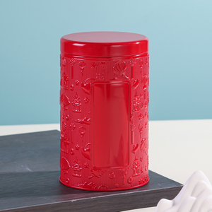 Tùy Chỉnh Dập Nổi Kim Loại Tin Vòng Hộp Thiếc Có Thể Tái Chế Thực Phẩm <span class=keywords><strong>Container</strong></span> Kim Loại Có Thể Hộp Thiếc Cho Món Quà Cookie Bonbon Kẹo Bao Bì - Product Image 3