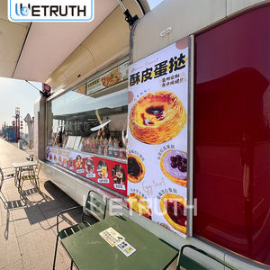 Alüminyum ve Fiberglas Yapılı, İzoleli, Özelleştirilebilir Renkli, Mobil Donduruculu Dondurma Kamyonu Treyler Arabası - Product Image 6