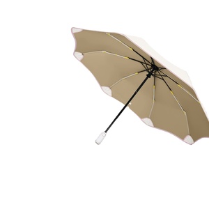 Three-Fold Safety Fillet Edge Section Color Glue Fully-Automatic UV Resistant Sunscreen <b>Sun</b> <b>Umbrella</b> <b>for</b> Male Female Students - Product Image 1