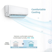 Climatiseur Mural Split R32 Inverter Commercial & Résidentiel 9000-12000 BTU, Système Silencieux pour Magasin, Restaurant et Maison
