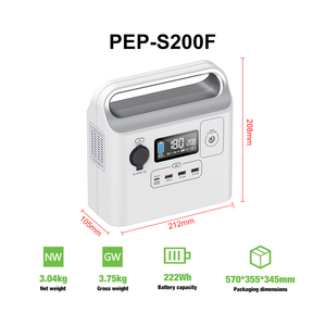 สถานีไฟฟ้าพกพาแบบออฟกริด 222Wh 200W ขายดีอันดับต้นๆ สำหรับตั้งแคมป์กลางแจ้ง เครื่องกำเนิดพลังงานแสงอาทิตย์สำหรับบ้าน จัดส่งฟรี - Product Image 2
