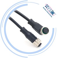 Conector de Señal de Alimentación M12, Sensor Actuador, Código A, Conector Circular de 5 Pines, Macho y Hembra, para Panel de Automatización Industrial