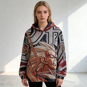 Custom Anime Tapestry <strong>Hoodie</strong> Woven Blanket Clothes Women Girl Oversized Vintage Hoodies - Product Image 2
