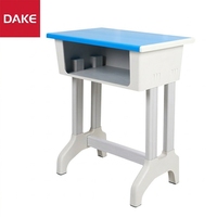 Vente en gros usine Dake : Pupitres et chaises scolaires modernes et simples, modèles améliorés, individuels ou doubles, réglables, en plastique, 1 tiroir