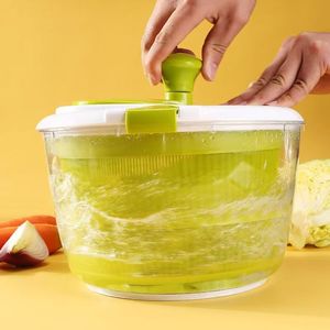 Essoreuse à salade de légumes Feuille de laitue Déshydrateur de légumes Verts Laveuse Sèche-linge Égouttoir Crisper Passoire pour lavage Séchage Feuillus - Product Image 3