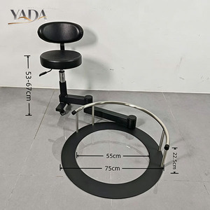 Sillón de Barbería Giratorio 180°, Ecológico, de Acero, con Base Plegable Ajustable, para Peluquería - Product Image 5