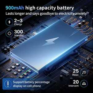 Fodsports M1-S PRO interkom helm sepeda motor, headphone interkom dengan Radio FM dan fungsi berbagi musik 2KM 10 pengendara sepeda motor - Product Image 3