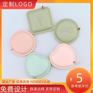 Mini mètre ruban en cuir PU 1,5 m métrique à retour automatique de la lame avec logo pour la mesure - Product Image 5