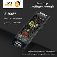 BLD 200W Bande LED longue à interrupteur pour écran d'affichage, équipement de surveillance de sécurité, alimentation 12V 24V