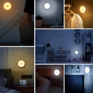 Lampe de chevet ronde à LED avec capteur de mouvement pour chambre à coucher, éclairage de placard - Product Image 6