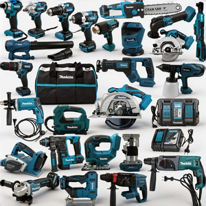 <span class=keywords><strong>Set</strong></span> di Utensili Elettrici Makita 18V Senza Fili Tutto-in-Uno con Batterie, Caricabatterie, Avvitatore a Impulsi e Trapano Brushless - Product Image 2