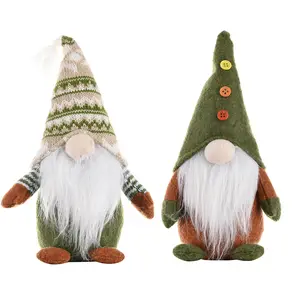 קטיפה באיכות גבוהה חג המולד Gnome בעבודת יד סנטה Tomte קישוטי גמדים חג המולד עבור בית קישוטי פלטת שולחן