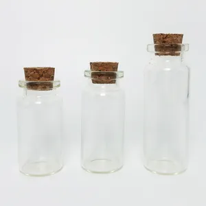 Offre Spéciale 2ml borosilicate faible transparent mini verre souhaitant dérive bouteille avec du liège