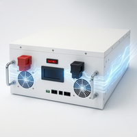 Baterai LiFePO4 51.2V 100Ah untuk Rak Server Tegangan Tinggi, Baterai Surya yang Dipasang di Rak