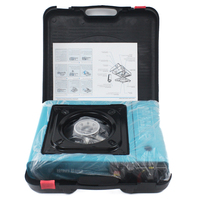 Réchaud à gaz portable d'extérieur pour camping, brûleur unique, surface en fonte, 2900W, allumage piézoélectrique, protection anti-extinction, butane