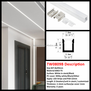 ตู้ครัวขนาดเล็กพร้อมไฟ LED <span class=keywords><strong>ช่อง</strong></span>อลูมิเนียมพร้อมฝาครอบ PC สีขาวขุ่น ตัดความยาวได้ตามต้องการ ติดตั้งง่ายบนพื้นผิว - Product Image 2