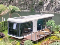 Casa Cápsula Espacial de Lujo Certificada por CE y NFRC, Casa Prefabricada Modular Moderna, Módulo Móvil para Glamping, Resort, Hotel, Oficina, Villa