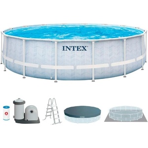 <span class=keywords><strong>Piscina</strong></span> <span class=keywords><strong>INTEX</strong></span> 26746 Familiar para Niños, <span class=keywords><strong>Piscina</strong></span> Grande de PVC para Exteriores, Estructura Prismática, Redonda, 4.88m X 1.22m, Fácil de Instalar - Product Image 1