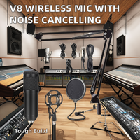 F998Handheld Wired Wireless-Mikrofon Tragbare Studio-Soundkarte Dual Typ C Noise Cancel ling Metal-Funktionen für Live-Übertragungen