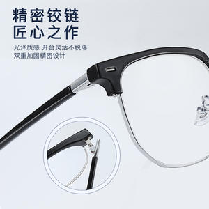 Monturas de Gafas Cuadradas Retro Casuales de Aleación para Hombre, Montura Completa, Lentes de Resina Anti-UV, Origen Danyang - Product Image 1