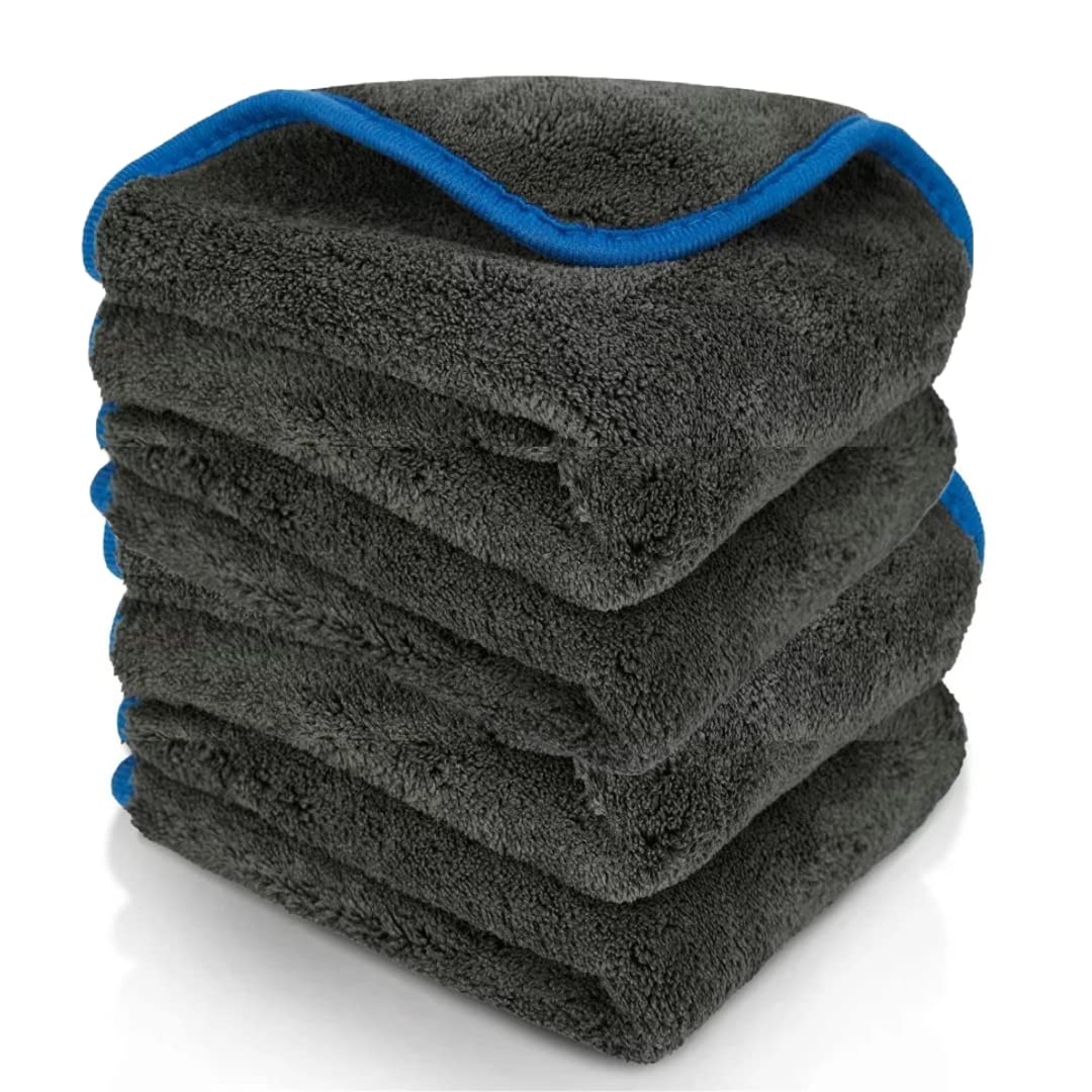 1200GSM Ultra-Soft Microfiber Coral Fleece Car Wash Towel Custom High Absorbent Quick-Dry Car Drying Cleaning Detailing Towel