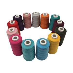 Fil à coudre textile 100% bobines de polyester 40/2 3000 yards/cône bobines <span class=keywords><strong>surjeteuse</strong></span> cône pour la couture à la main et à la Machine - Product Image 1