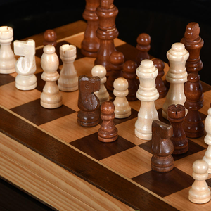 Chitu ZDX Lightweight Wooden 2-in-1 Folding Backgammon &amp; <strong>Chess</strong> <strong>Board</strong> Color Box Packaging for Educational Fun Adults Children - Product Image 3