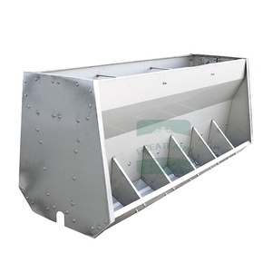 Stainless steel pig farm 14 holes feeding system growing pig feeder stainless steel and fattenting pig automatic feeder trough