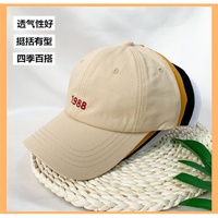 1988 logotipo bordado sombrero amarillo gorra de béisbol de algodón sombrero de papá sombrero elegante Simple para hombres y mujeres