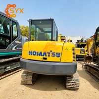 Подержанный гусеничный экскаватор KOMATSU PC56 с полной проверкой, ковшом 0,2 м³, грузоподъемностью 5 тонн, для строительных подрядчиков