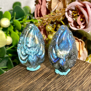 สุนัขจิ้งจอก<span class=keywords><strong>เก้า</strong></span><span class=keywords><strong>หาง</strong></span>คริสตัลลาบราดอไรต์รักษาธรรมชาติสำหรับตกแต่งห้อง - Product Image 5