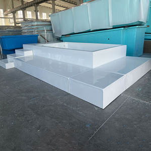 Ngoài trời sân sau sợi thủy tinh trắng sẵn sàng mùa hè nhỏ gọn trên mặt đất hồ bơi hình chữ nhật trên mặt đất gia đình bơi hồ bơi Spa - Product Image 2