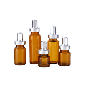 Amber Glass Vial Cosmetic Packaging <b>Empty</b> <b>Bottle</b> with for Korean Skincare Freeze-dried Powder Perfume Oil - Product Image 5