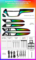 Luz Ambiental Interior para Automóvil Cardoo para Mercedes Benz GLE/GLS/GL/ML W166, Accesorios de Decoración LED Coloridos para el Interior