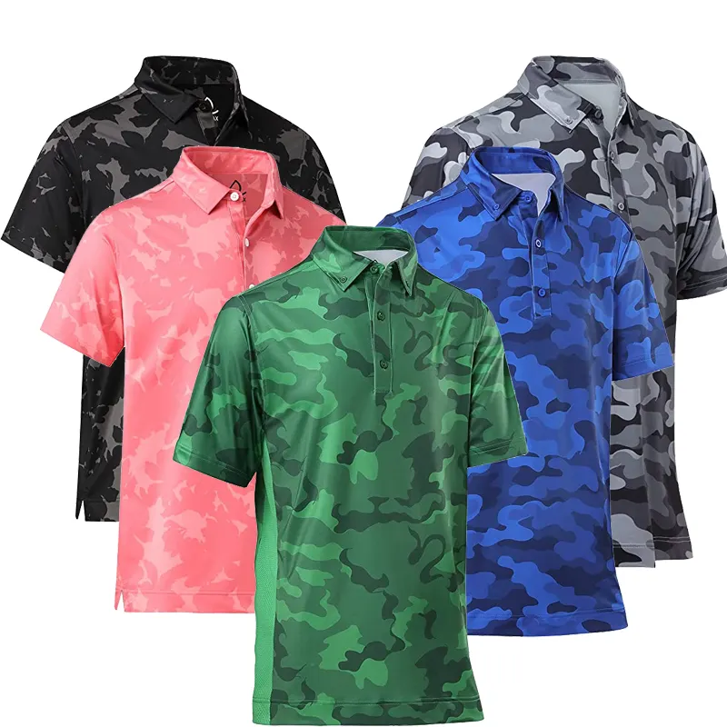 Mens Polo Shirts Fashion Prints Athletic Golf Polo Shirts Casual Classic Fit Soft Breathable Short Sleeve Polo Shirt