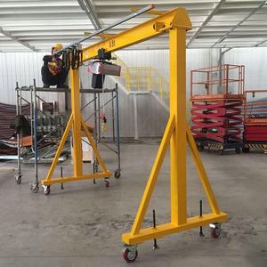 Huada Schwerindustrie 1000kg Mini Mobiler Höhenverstellbarer Faltbarer Tragbarer Aluminium-Portalkran mit Motorgetriebe 10m Hubhöhe - Product Image 4