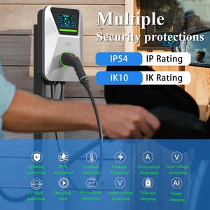 Borne de recharge murale pour véhicule électrique 14 kW Type 2, triphasée, 32 A, 22 kW, 32 A, 220 V, 16 A, avec <span class=keywords><strong>prise</strong></span> - Product Image 5