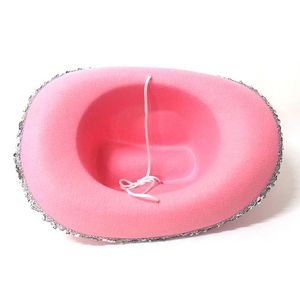 Western Style Pink Felt Tiara Cowboy <strong>Hat</strong> for Girls Fancy Dress Wild West Rodeo Accessory Children's <strong>Holiday</strong> Costume Party <strong>Hat</strong> - Product Image 2
