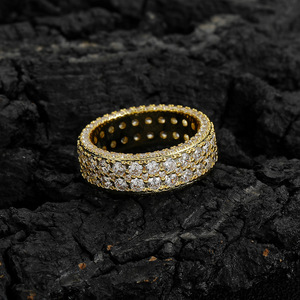 Anillo de Cobre para Hombre, Diseño Circular Simple y Brillante con Zirconio Redondo Vintage de 7.5 mm - Product Image 3