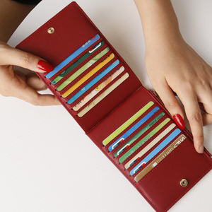 Monedero Pequeño de Cuero Genuino 2026, Impermeable, con Múltiples Ranuras para Tarjetas, para Mujer, con Cierre Abierto, Organizador Multifuncional - Product Image 5