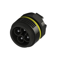 Conector macho redondo de 4 pines con abrazadera de tornillo IP68 450V CA de venta directa de fábrica para alumbrado público LED