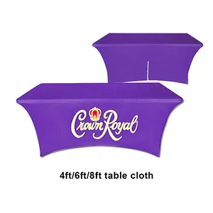 Pano de mesa em tecido com logotipo personalizado para feiras comerciais, capina de cores para publicidade