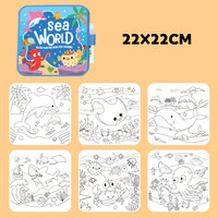 Livre de dessin à l'eau magique pour enfants GF, pliable, réutilisable, livre de coloriage à gribouiller, livre de peinture à l'eau créatif réutilisable pour enfants