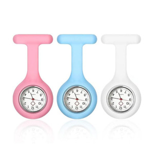 Hot Selling High Quality Cheapest Mix Colorful Medical Pin Norse Pocket <b>Watch</b> Silicone Portable Waterproof <b>Nurse</b> <b>Watch</b> - Product Image 1