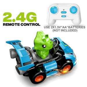 Voiture télécommandée de simulation 2,4 G Dowellin, adorable voiture RC dinosaure, camion de course, jouets musicaux pour enfants - Product Image 2